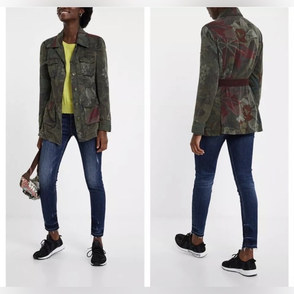 Camoflower military jacket size 34 USA S B29
